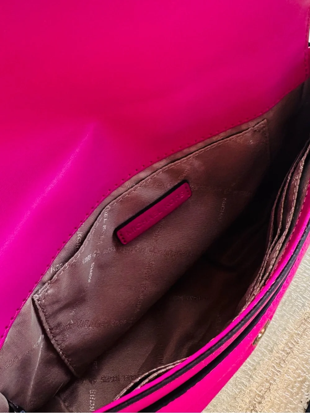 Michael Kors Pink Pebbled Leather Crossbody Bag